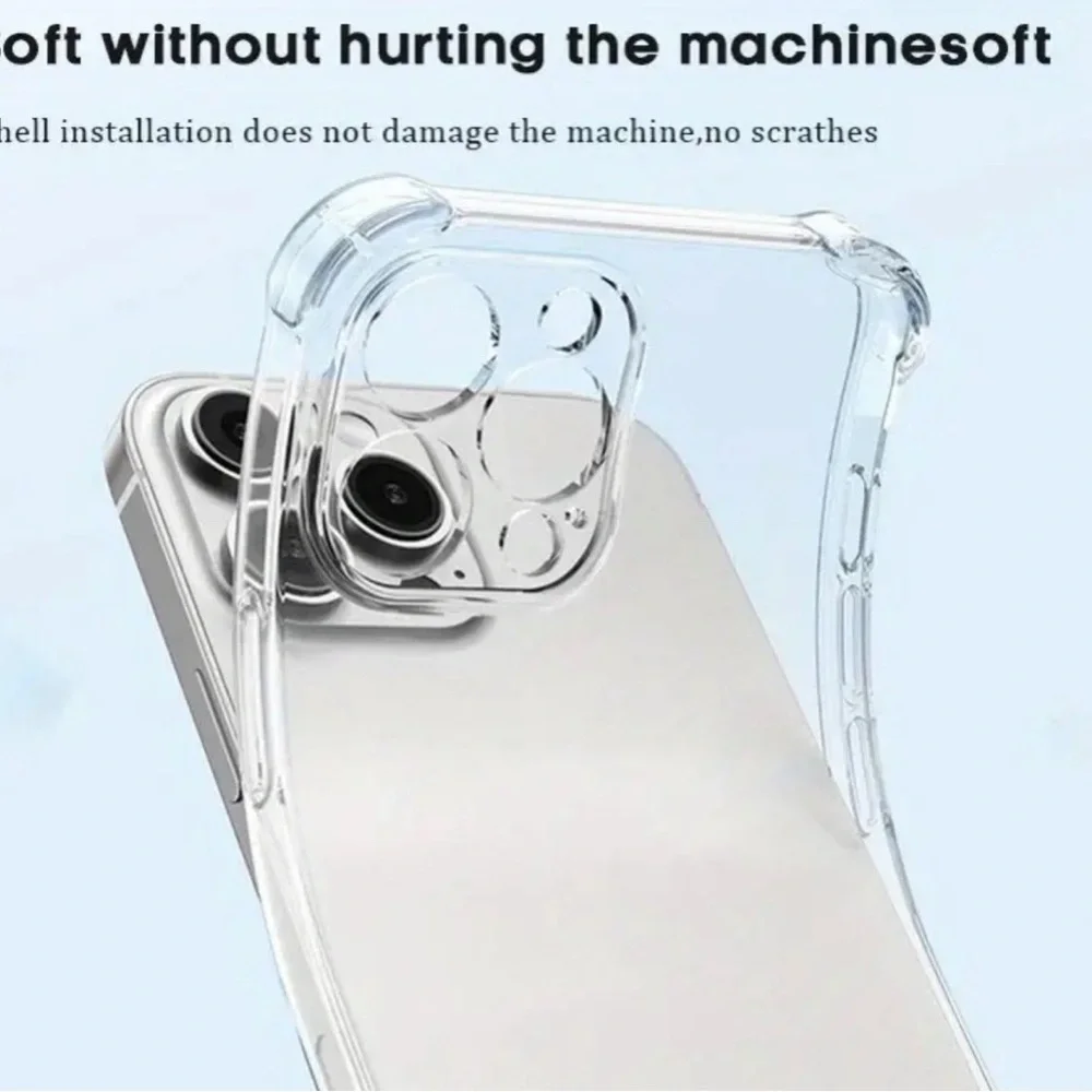 New!!! Shockproof TPU Clear Case for iPhone 15 Pro